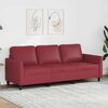 vidaXL 3-personers sofa 180 cm kunstl&aelig;der vinr&oslash;d