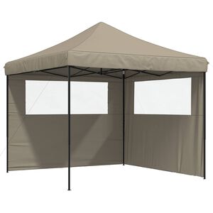 vidaXL Party Tent Gr&aring;brun 292 x 292 x 315 cm Oxford stof