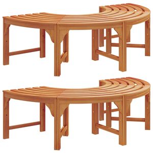 vidaXL Tr&aelig; B&aelig;nk 2 pcs Naturfarvet 160 x 80 x 45cm
