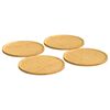 vidaXL pizzatallerkener 4 stk. &Oslash;32x1,5 cm bambus