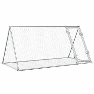 vidaXL kaninbur 200x105x91 cm galvaniseret st&aring;l s&oslash;lvfarvet