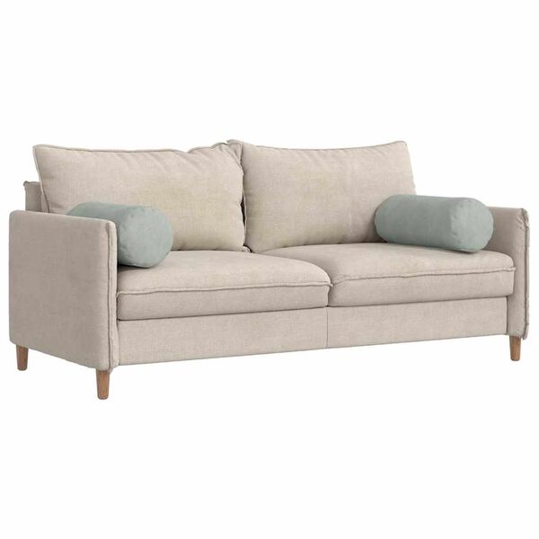 vidaXL Bolsterpuder 2 pcs Lysegr&aring; &Oslash; 25 x 70 cm Velourstof