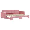 vidaXL daybed med udtr&aelig;k 80x200 cm velour lyser&oslash;d