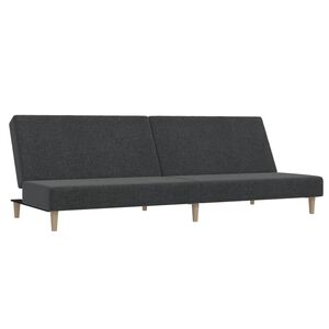 vidaXL 2-personers sovesofa stof m&oslash;rkegr&aring;