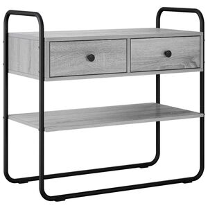 vidaXL Konsolbord Gr&aring; Sonoma 80 x 40 x 75 cm Konstrueret tr&aelig;