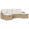 vidaXL Sofa Sæt med pude 6 pcs Beige og creme polyrattan