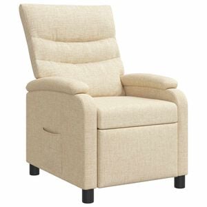 vidaXL Recliner Cremefarvet Stof