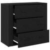 vidaXL Sideboard med skuffe Sort eg 80 x 33 x 70 cm Konstrueret tr&aelig;