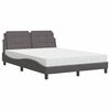 vidaXL sengeramme uden madras Zadar 140x190 cm kunstl&aelig;der gr&aring;