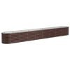 vidaXL plantekasse 332x40x36 cm galvaniseret st&aring;l brun