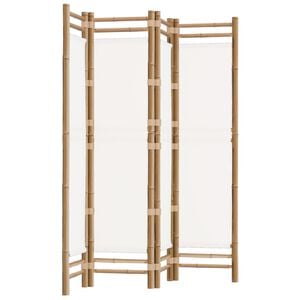 vidaXL 4-panels rumdeler 160 cm foldbar bambus og kanvas