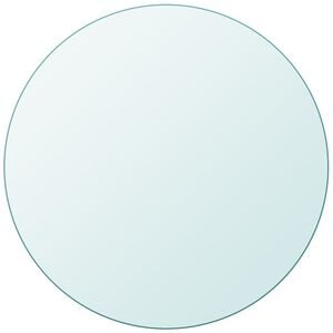 vidaXL bordplade h&aelig;rdet glas rund 300 mm