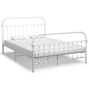 vidaXL sengestel 120x200 cm metal hvid