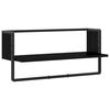 vidaXL V&aelig;ghylde V&aelig;gmonteret Sort eg 65 x 25 x 30 cm metal PB
