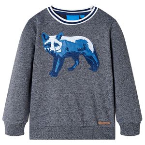 Sweatshirt til b&oslash;rn str. 92 bl&aring;meleret
