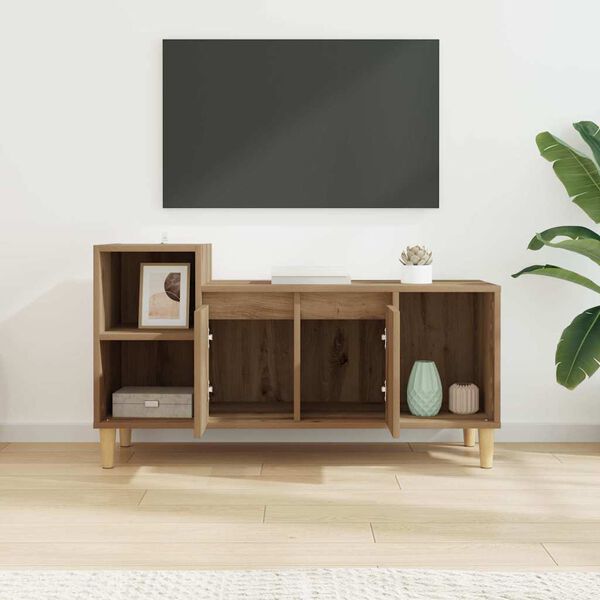 vidaXL TV-skab Artisan Egetr&aelig; 100 x 35 x 55 cm Konstrueret tr&aelig;