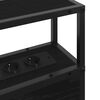 vidaXL Opbevaringshovedgavl med hylde Sort eg 150 cm Konstrueret tr&aelig;