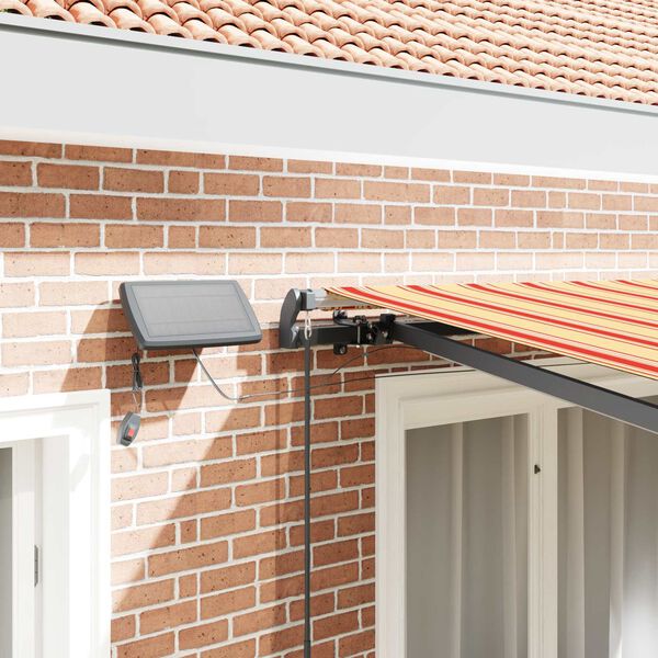 vidaXL Utr&aelig;kkelig Markise gul og orange 350 x 250 cm Stof