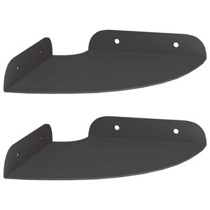 vidaXL Sv&aelig;vende hylde med hylde 2 pcs Sort 15 x 15 x 2 cm