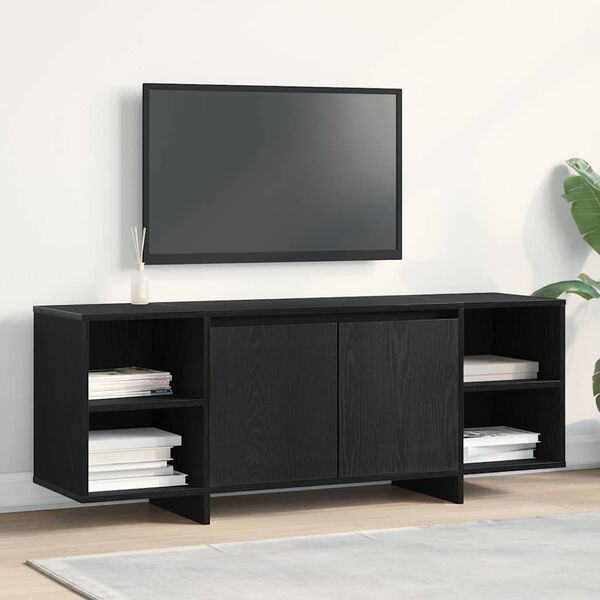 vidaXL TV-skab Sort eg 120 x 30 x 40,5 cm Konstrueret tr&aelig;