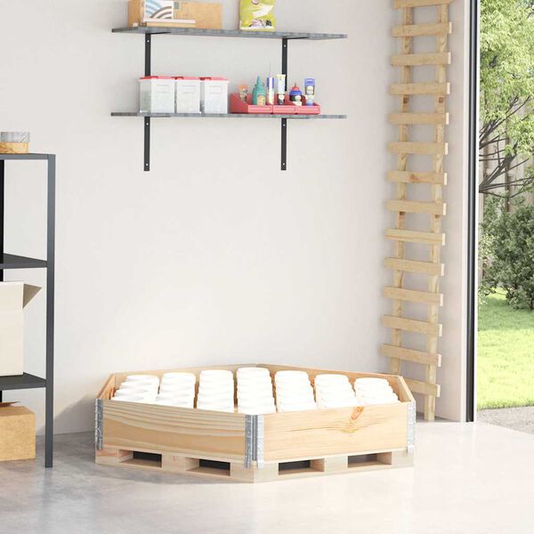 vidaXL h&oslash;jbed 160x160 cm massivt fyrretr&aelig; sekskantet