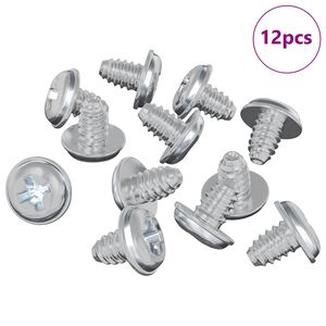 vidaXL L&aring;seskruer 12 pcs S&oslash;lv M4 x 5 mm Jern