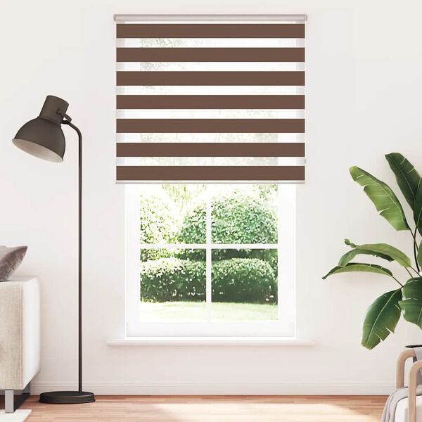 vidaXL zebragardin brun 130x230 cm stofbredde 125,9 cm polyester