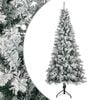 vidaXL Kunstigt juletr&aelig; 120 cm PVC og St&aring;l Gr&oslash;n og Hvid