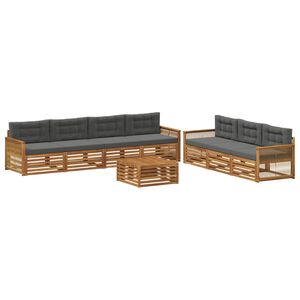vidaXL Udend&oslash;rs sofagruppe med pude 8 pcs Naturlig og Antracit
