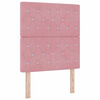 vidaXL Box spring seng med hovedgærde Lyserød 80 x 200 cm Fløjl
