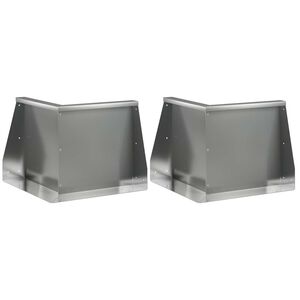 vidaXL St&oslash;ttemur 2 stk. 50 x 50 x 40 cm Galvaniseret st&aring;l S&oslash;lv