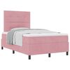 vidaXL Box spring seng med hovedg&aelig;rde Lyser&oslash;d 120 x 200 cm Fl&oslash;jl