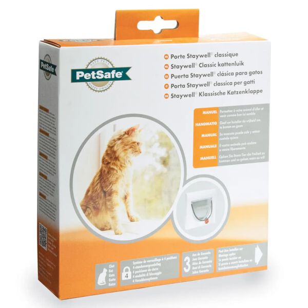 PetSafe manuel 4-vejs kattelem uden tunnel Classic 919 hvid 5031