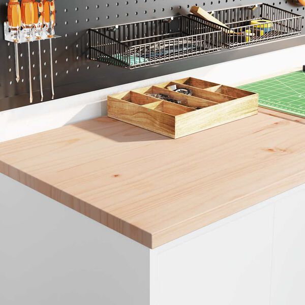 vidaXL Garageopbevaringsskab Hvid 60x51x85 cm Massivt tr&aelig; Fyrretr&aelig;