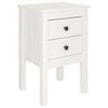vidaXL sengebord 40x35x61,5 cm massivt fyrretr&aelig; hvid