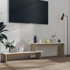 vidaXL tv-bord 180x30x43 cm konstrueret tr&aelig; sonoma-eg og hvid