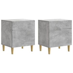 vidaXL Natskab 2 pcs Betongr&aring; 43 x 34,5 x 50 cm Konstrueret tr&aelig;