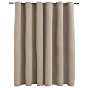 vidaXL m&oslash;rkl&aelig;gningsgardin med metalringe 290 x 245 cm beige