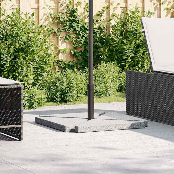 vidaXL parasolvægtplader 4 stk. granit 14 kg trekantet grå