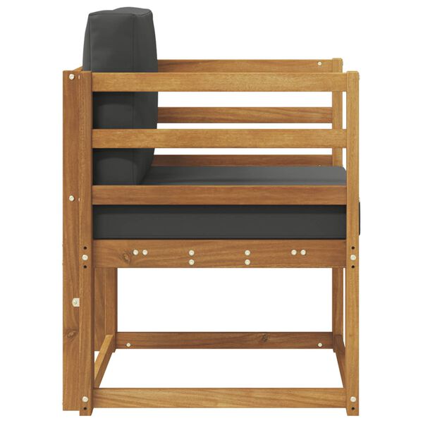 vidaXL Udend&oslash;rs sofa Soli Akacietr&aelig; og polyester Naturfarvet