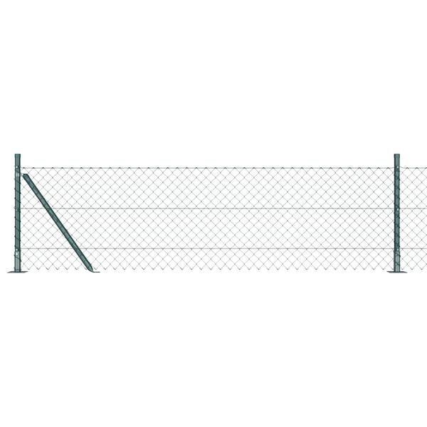 vidaXL Hegnsp&aelig;l Gr&oslash;n 25 x 0,6 m (40 x 40 mm net) St&aring;l og PVC