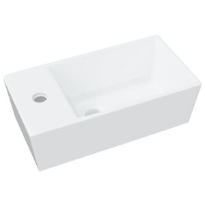 vidaXL h&aring;ndvask hvid 48x25x15 cm keramik