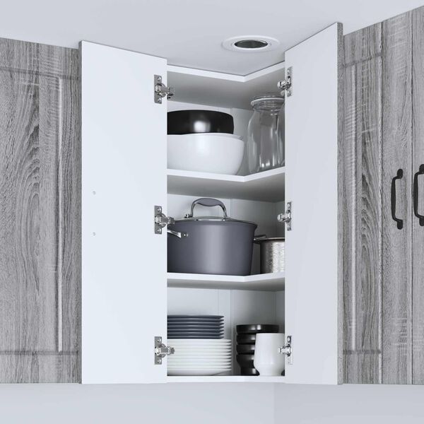 vidaXL K&oslash;kkenskab Lucca Gr&aring; sonoma-eg 57 x 57 x 80 cm Konstrueret tr&aelig;