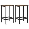 vidaXL Barb&aelig;nk 2 stk. R&oslash;get eg 40 x 32 x 74 cm Konstrueret tr&aelig;