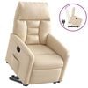 vidaXL massagestol med l&oslash;ftefunktion mikrofiberstof beige