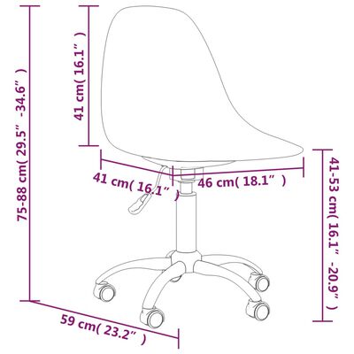 vidaXL drejelige spisebordsstole 6 stk. PP lysegrå