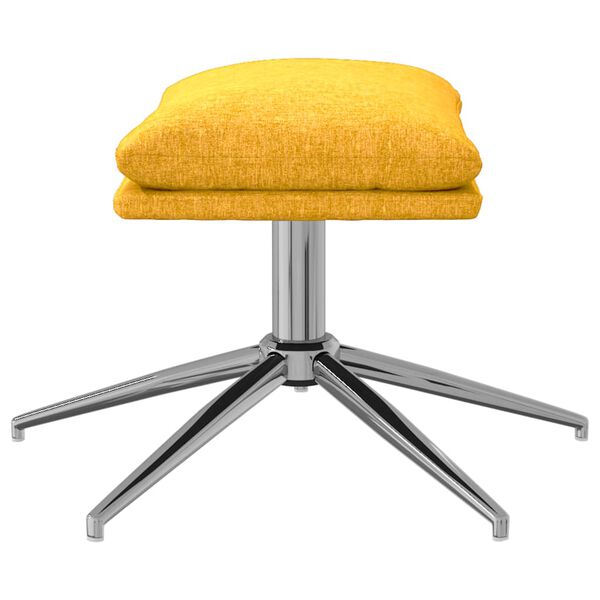 vidaXL fodskammel 60x60x35 cm stof sennepsgul