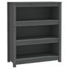 vidaXL bogreol 80x35x97 cm massivt fyrretr&aelig; gr&aring;