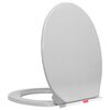 vidaXL toilets&aelig;de med soft close og quick release-funktion oval lysegr&aring;