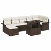 vidaXL Havesofa S&aelig;t 8 stk. Brun Poly rattan